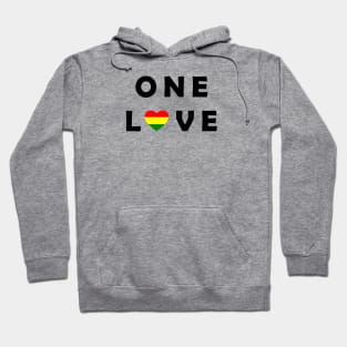 1one Love Black Text Hoodie